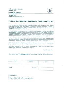 PETICIJA ZA OHRANITEV BANKOMATA V BISTRICI OB SOTLI